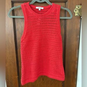 Madewell Bright Red Knit Tank Top